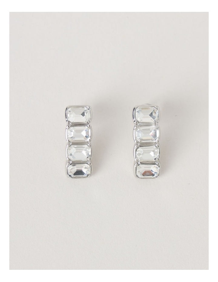 Quadruple Diamante Stud in Silver