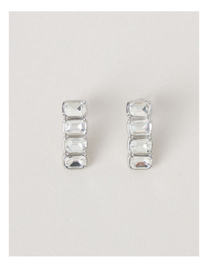 Quadruple Diamante Stud in Silver