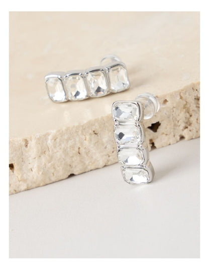 Quadruple Diamante Stud in Silver