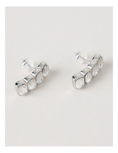 Quadruple Diamante Stud in Silver