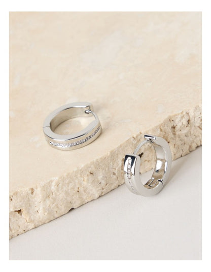 Diamante Sleeper in Silver