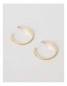 Diamante Open Hoop in Gold