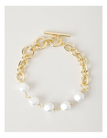 Gold Chain and Pearl Bracelet