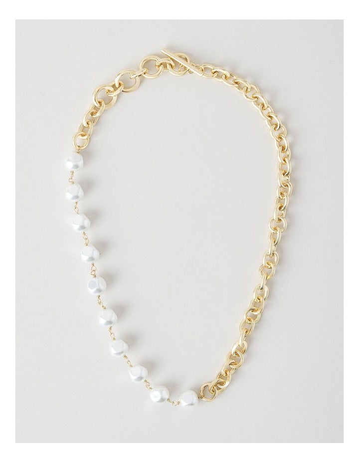 Gold Chain and Pearl Necklace