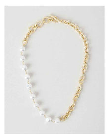 Gold Chain and Pearl Necklace