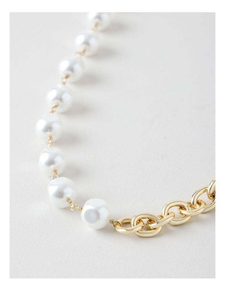 Gold Chain and Pearl Necklace