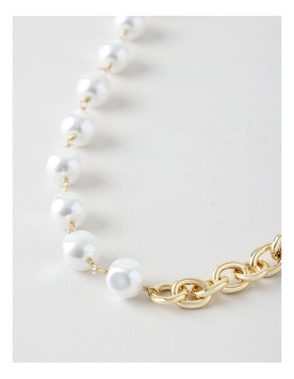 Gold Chain and Pearl Necklace