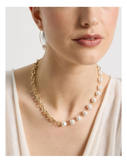 Gold Chain and Pearl Necklace
