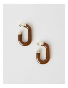 Tigereye Resin Hoop Earrings