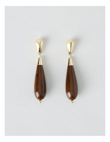 Tiger Eye Resin Drop Earrings