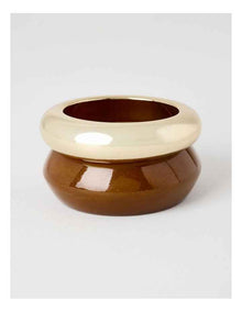 Resin Bangle in Zephyr Tiger Eye and Gold 2 Pack