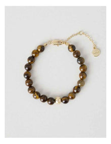 Stone Beaded Bracelet in Tiger Eye