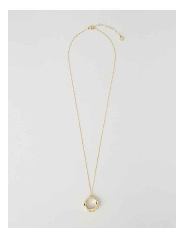 Gold Twist Pendant Necklace