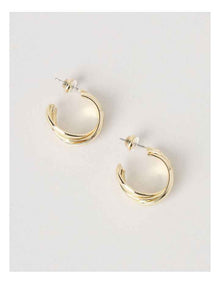 Texture Hoop Earring in Gold
