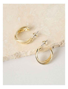 Texture Hoop Earring in Gold