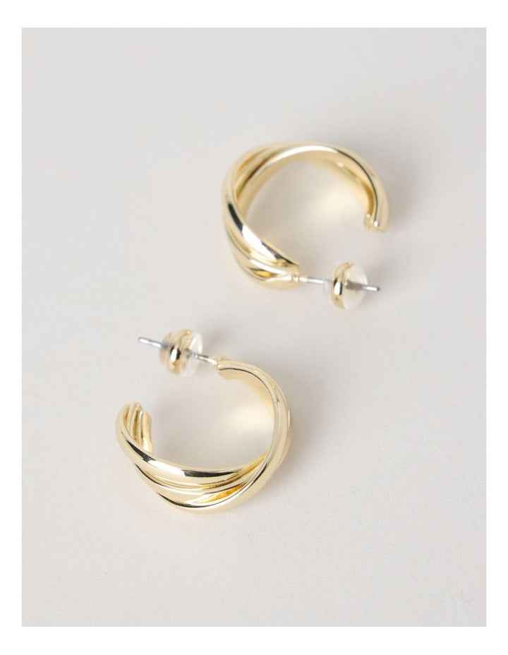 Texture Hoop Earring in Gold