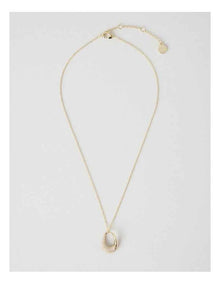 Gold Twisted Diamante Pendant Necklace