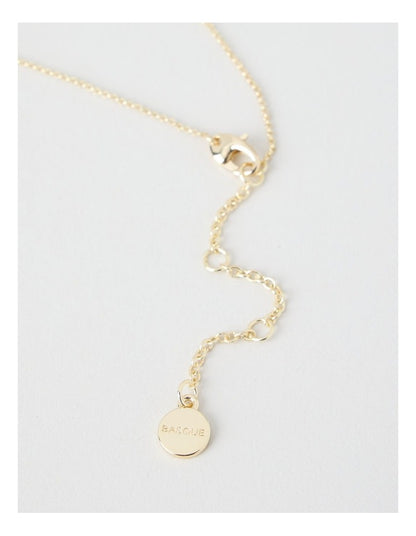 Gold Twisted Diamante Pendant Necklace