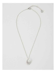 Silver Twisted Diamante Pendant Necklace