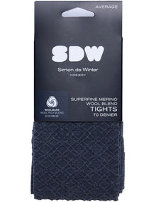 Superfine Merino Wool Tights Honeycomb 1 Pack in Charcoal
