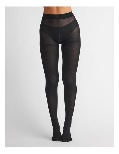 Superfine Merino Wool Tights Honeycomb 1 Pack in Charcoal