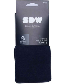Merino Wool Blend Tights 1 Pack in Navy