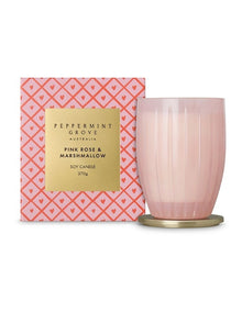 Pink Rose Marshmallow Candle 370g