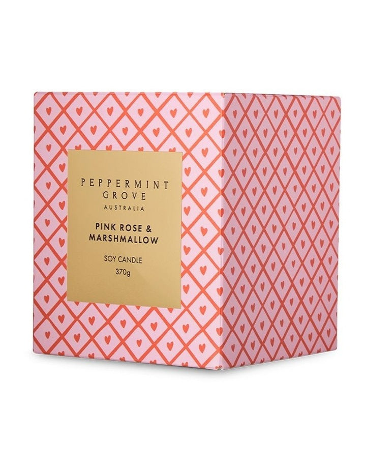 Pink Rose Marshmallow Candle 370g