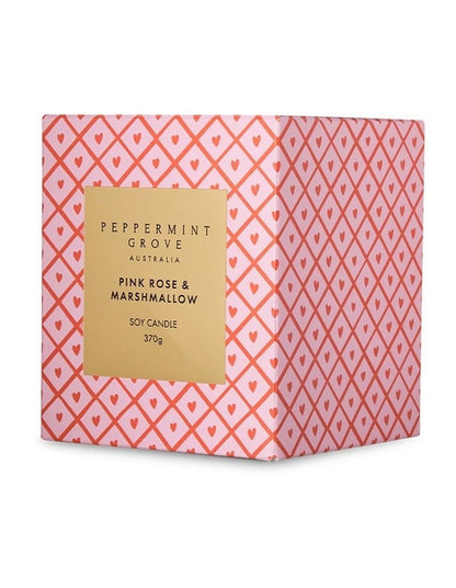 Pink Rose Marshmallow Candle 370g