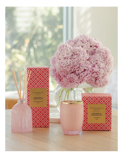Pink Rose Marshmallow Candle 370g