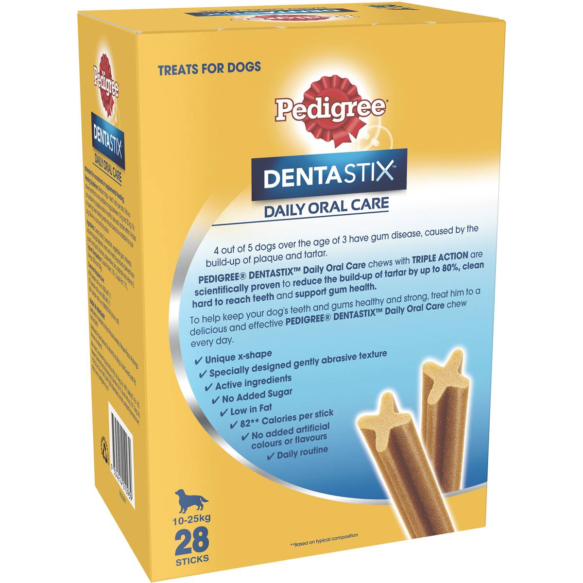 Pedigree DentaStix Medium Dental Dog Treats Daily Oral Care Chews 28 pack