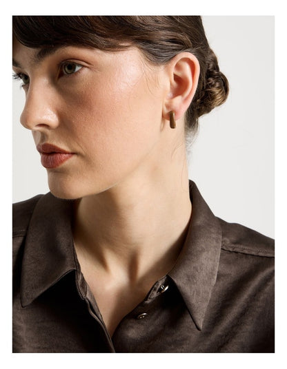 Gold and Enamel Earrings in Multi 3 Pack