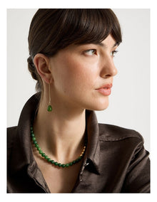 Resin Drop Earrings in Forest