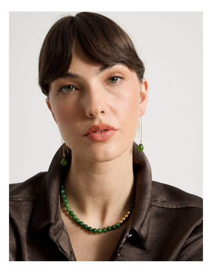 Resin Drop Earrings in Forest