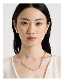 Teardrop Stud Earrings in Gold