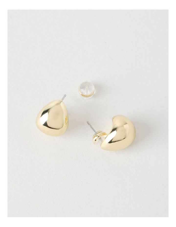 Teardrop Stud Earrings in Gold