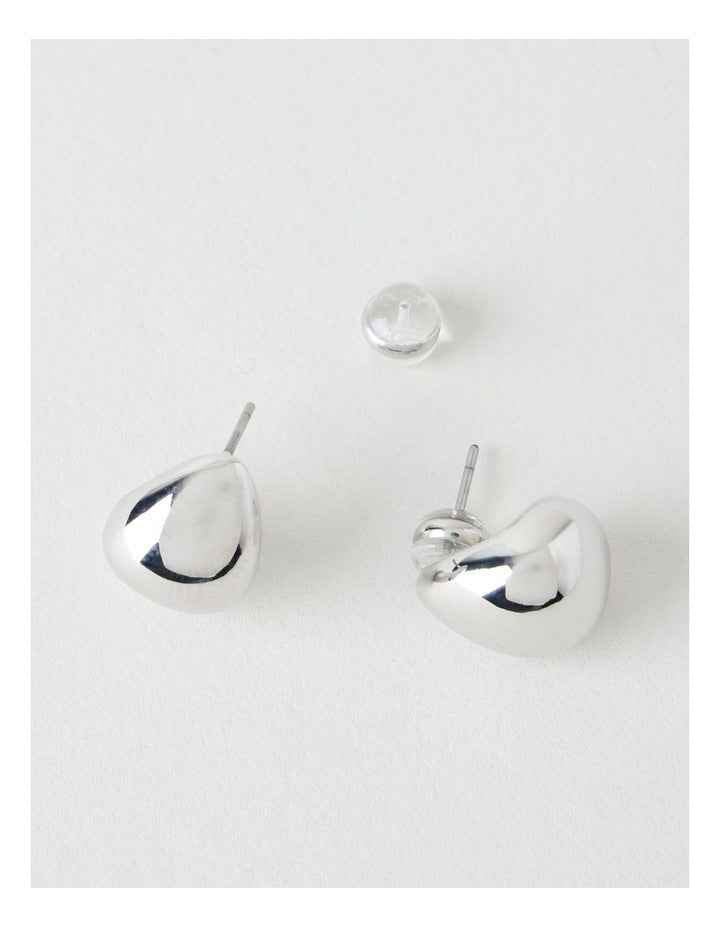 Teardrop Stud Earrings in Silver