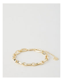 Gold Oval Chain Link Bracelet