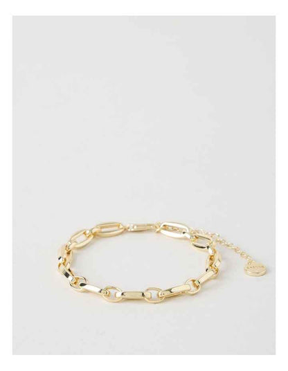 Gold Oval Chain Link Bracelet