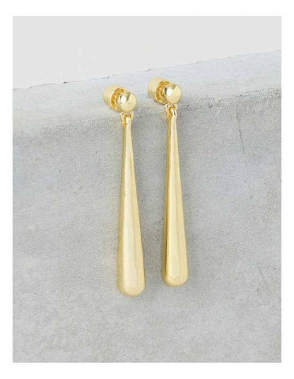 Metal Tear Drop Earring in Gold