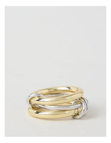 Two Tone Rings 3-Pack in Silver and Gold