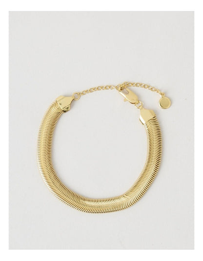 Waterproof Chunky Snake Chain Bracelet in Gold