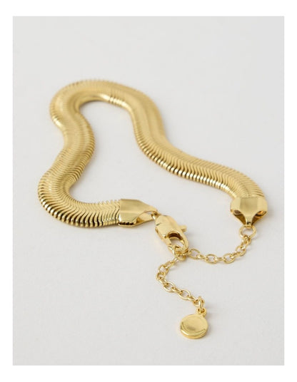 Waterproof Chunky Snake Chain Bracelet in Gold