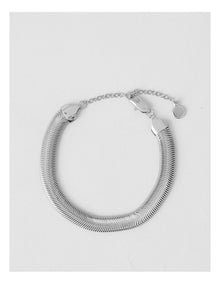 Waterproof Chunky Snake Chain Bracelet in Silver