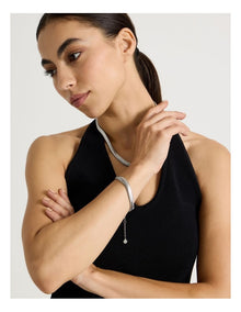 Waterproof Chunky Snake Chain Bracelet in Silver