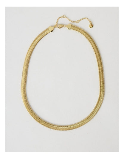 Waterproof Chunky Snake Chain Necklace in Gold
