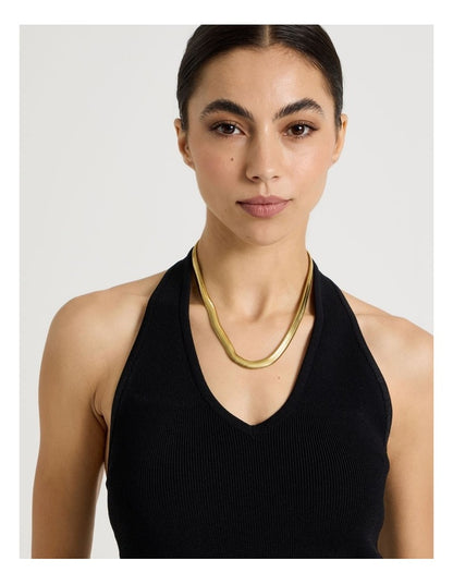 Waterproof Chunky Snake Chain Necklace in Gold