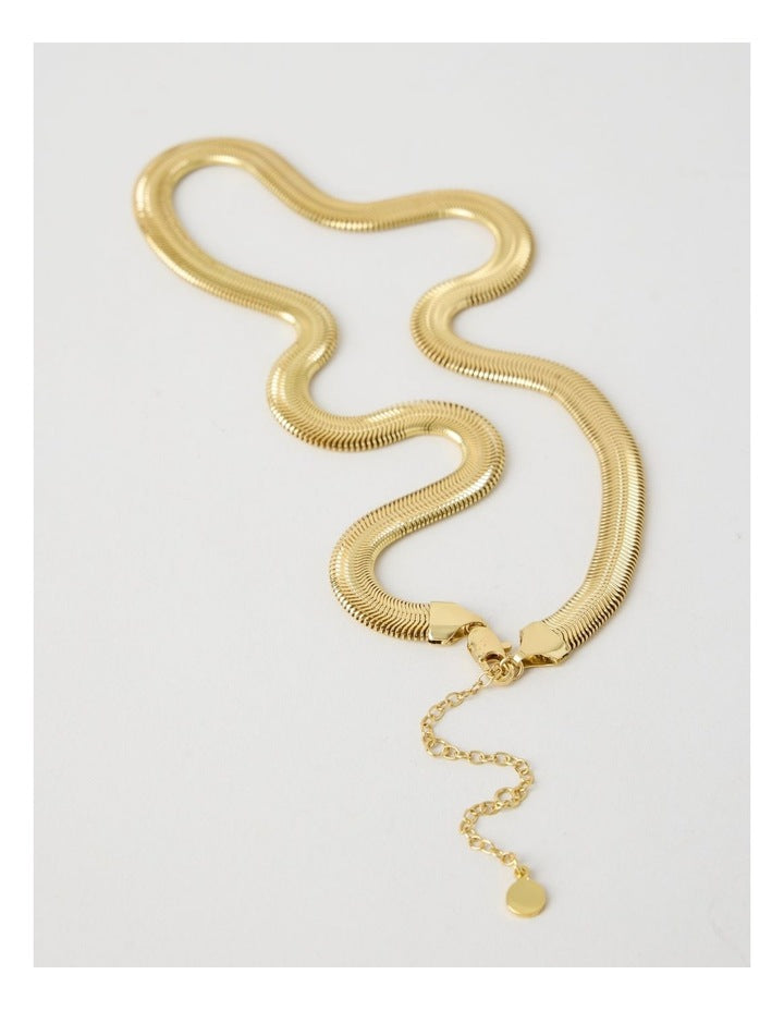 Waterproof Chunky Snake Chain Necklace in Gold