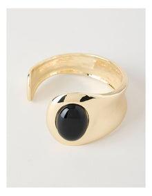 Gold-Toned Black Stone Cuff