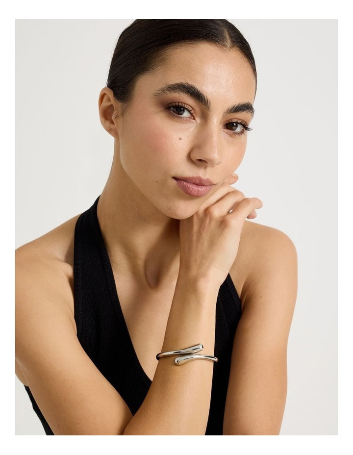 Hinged Bangle in Silver A89295Bw/Silver